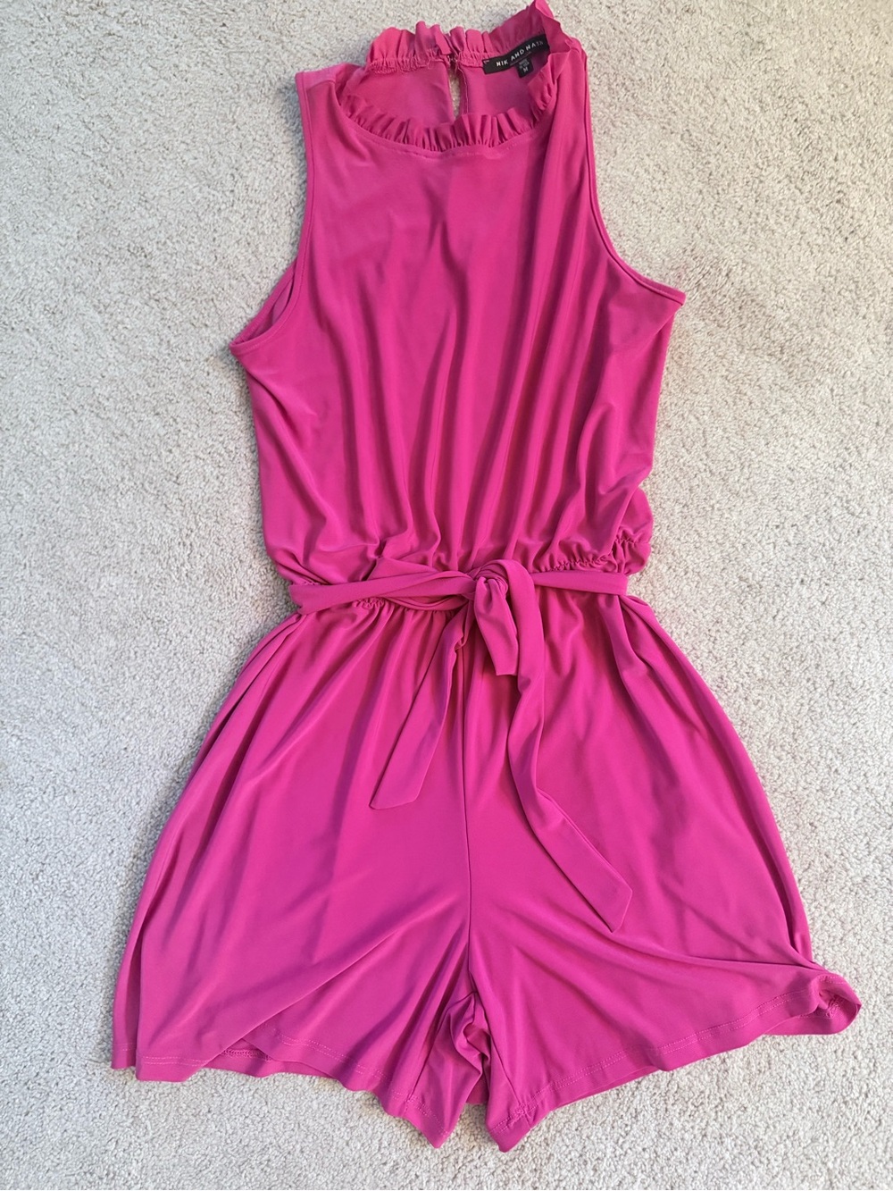 Women’s Bright Pink Tie-Waist Romper